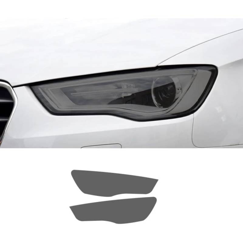 Für Audi A3 8V S3 RS3 8Y 2021 2022 S Line Sportback 2014-On Autoscheinwerfer-Schutzfolie Transparent Smoked Black TPU-Aufkleber von FCYADDQ