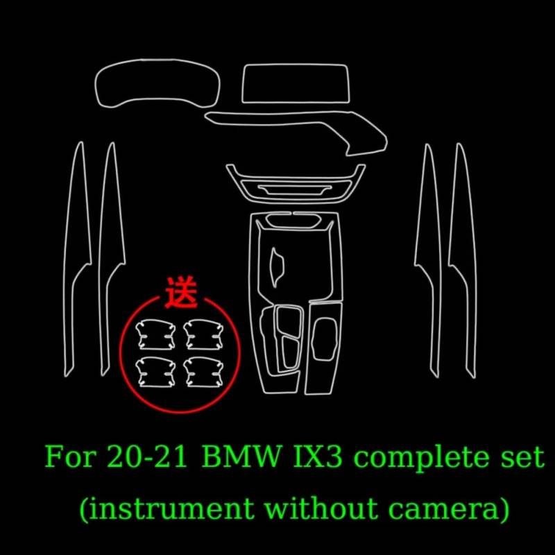 Für BMW IX3 2020-2023 Autoinnenraum Mittelkonsole Armaturenbrett Navigation TPU Anti-Kratz-Schutzfolie von FCYADDQ