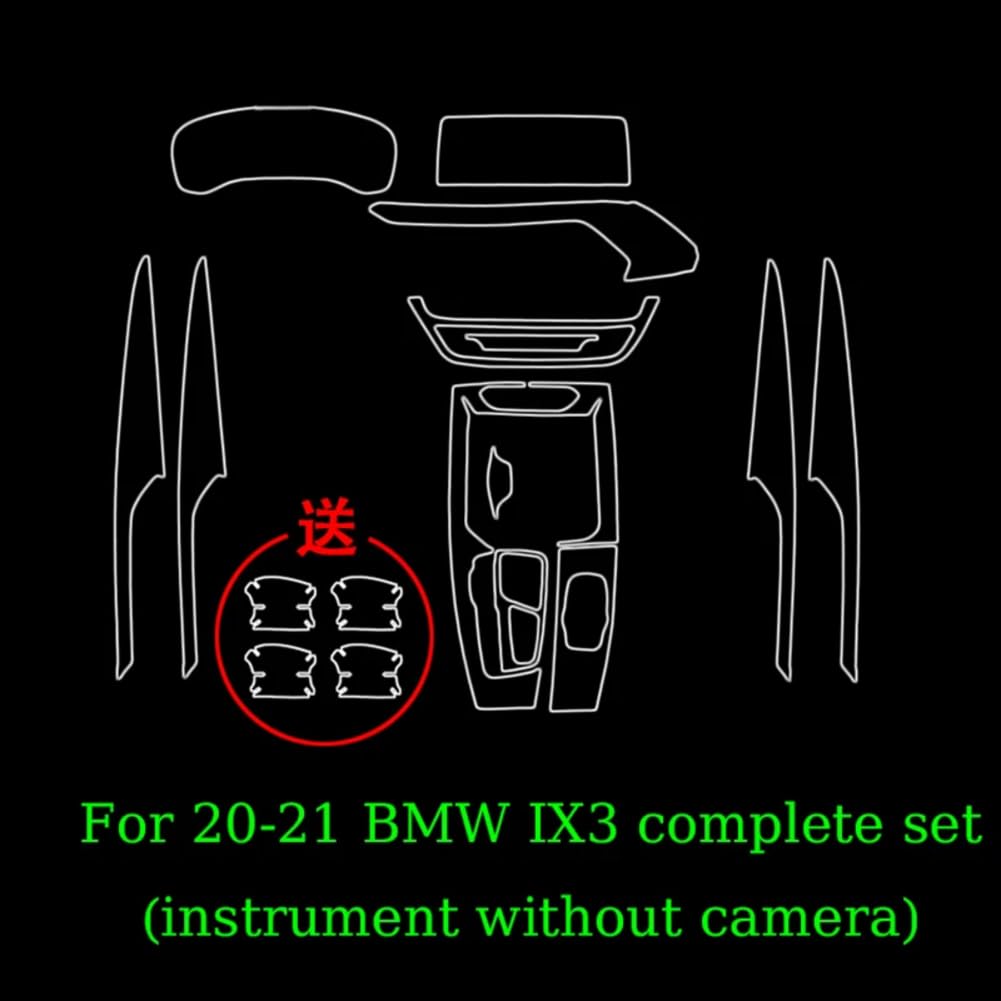 Für BMW IX3 2020-2023 Autoinnenraum Mittelkonsole Armaturenbrett Navigation TPU Anti-Kratz-Schutzfolie von FCYADDQ