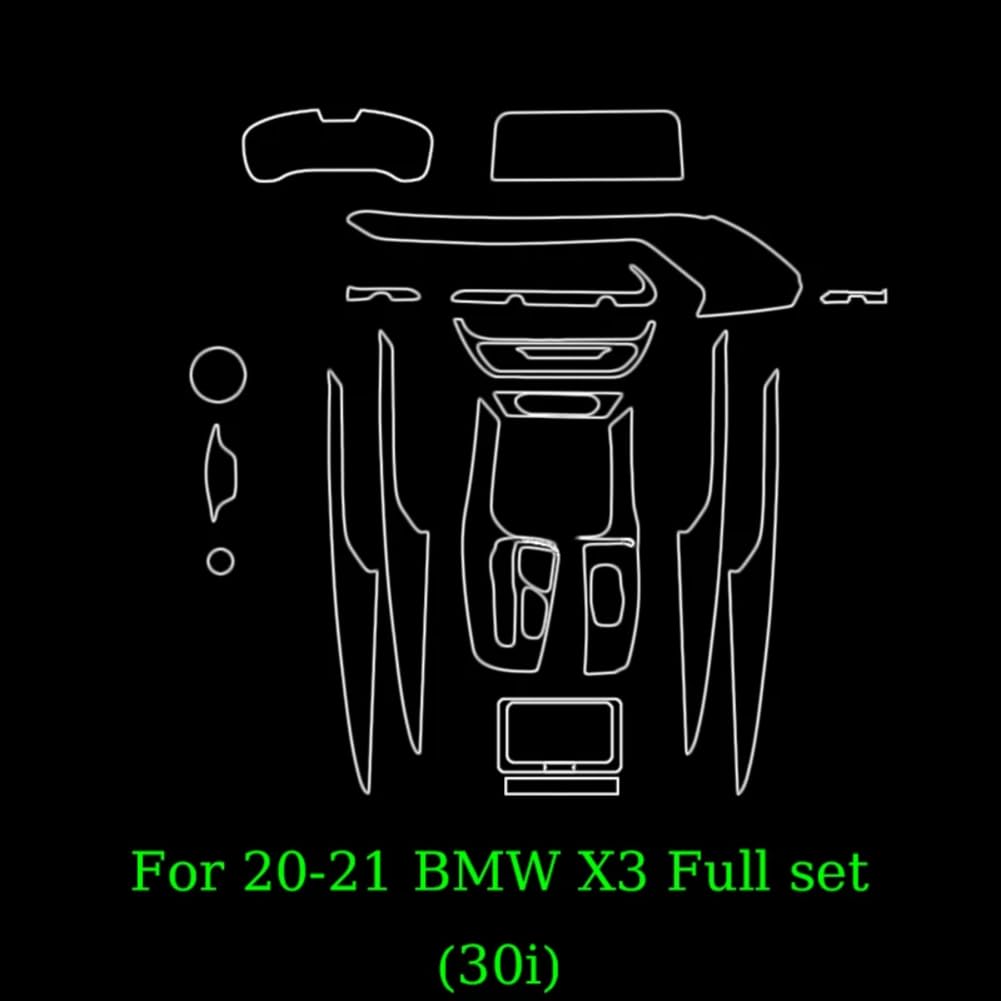 Für BMW IX3 2020-2023 Autoinnenraum Mittelkonsole Armaturenbrett Navigation TPU Anti-Kratz-Schutzfolie von FCYADDQ