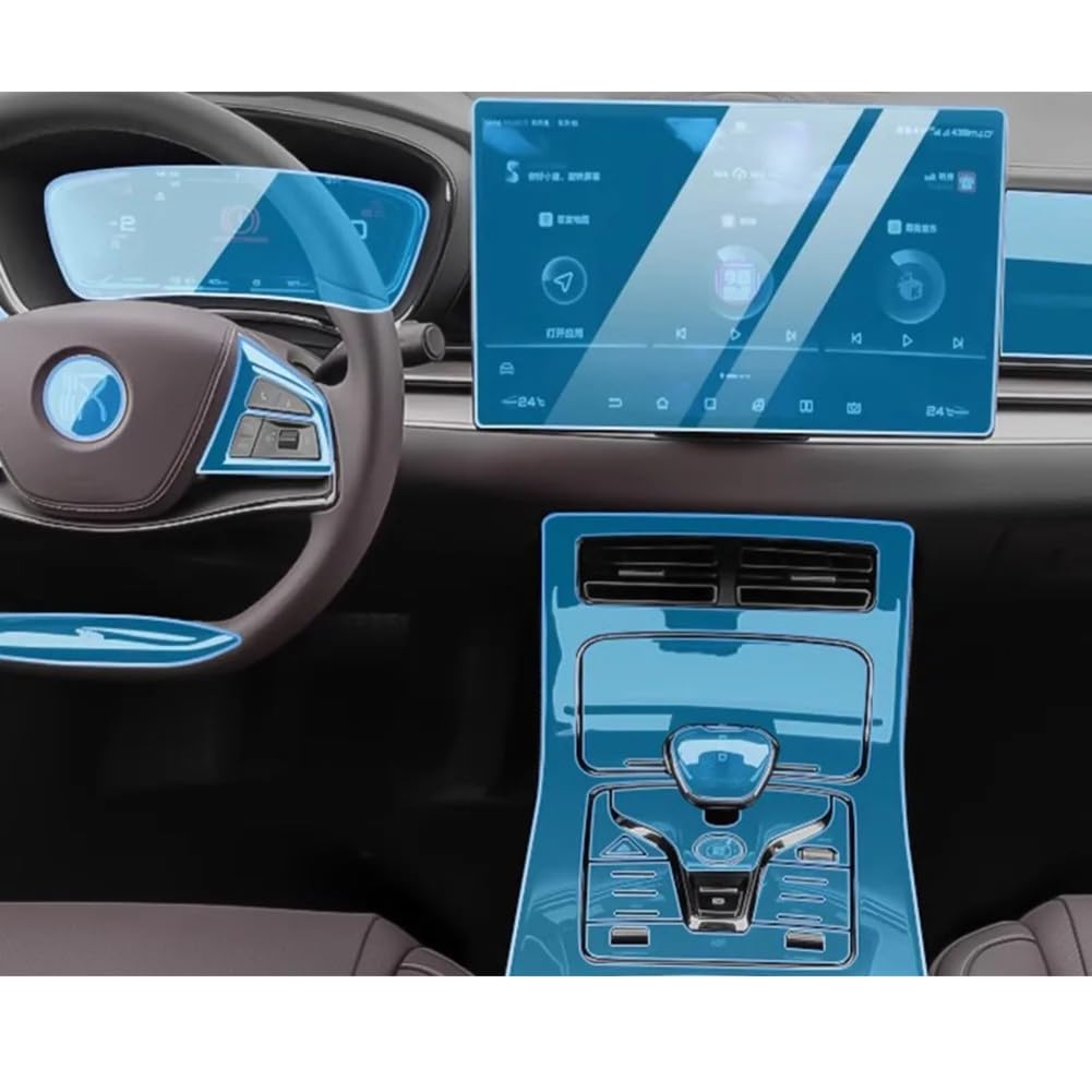 Für BYD Hand DMI/EV Kratzfeste Autotür-Mittelkonsole Media Dashboard-Navigation TPU-Schutzfolie Zubehör von FCYADDQ