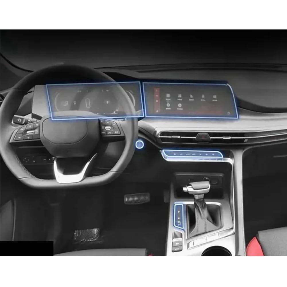 Für Changan CS35 Plus 2022 2023 Auto-Innenraum-Autotür-Mittelkonsole Media Dashboard-Navigation TPU Anti-Kratz-Schutzfolie von FCYADDQ