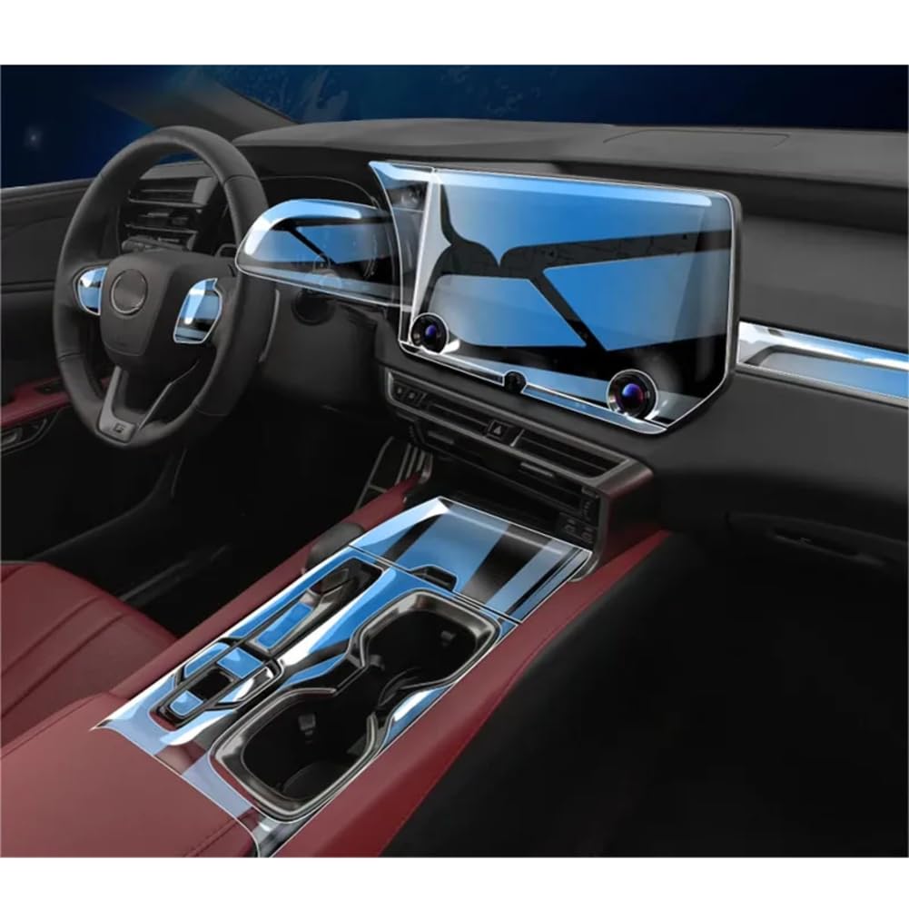 Für Lexus RX RX300 RX350 RX450 2023 TPU Transparent Film Innen Aufkleber Center Console Gear Navigator Panel Auto Zubehör von FCYADDQ