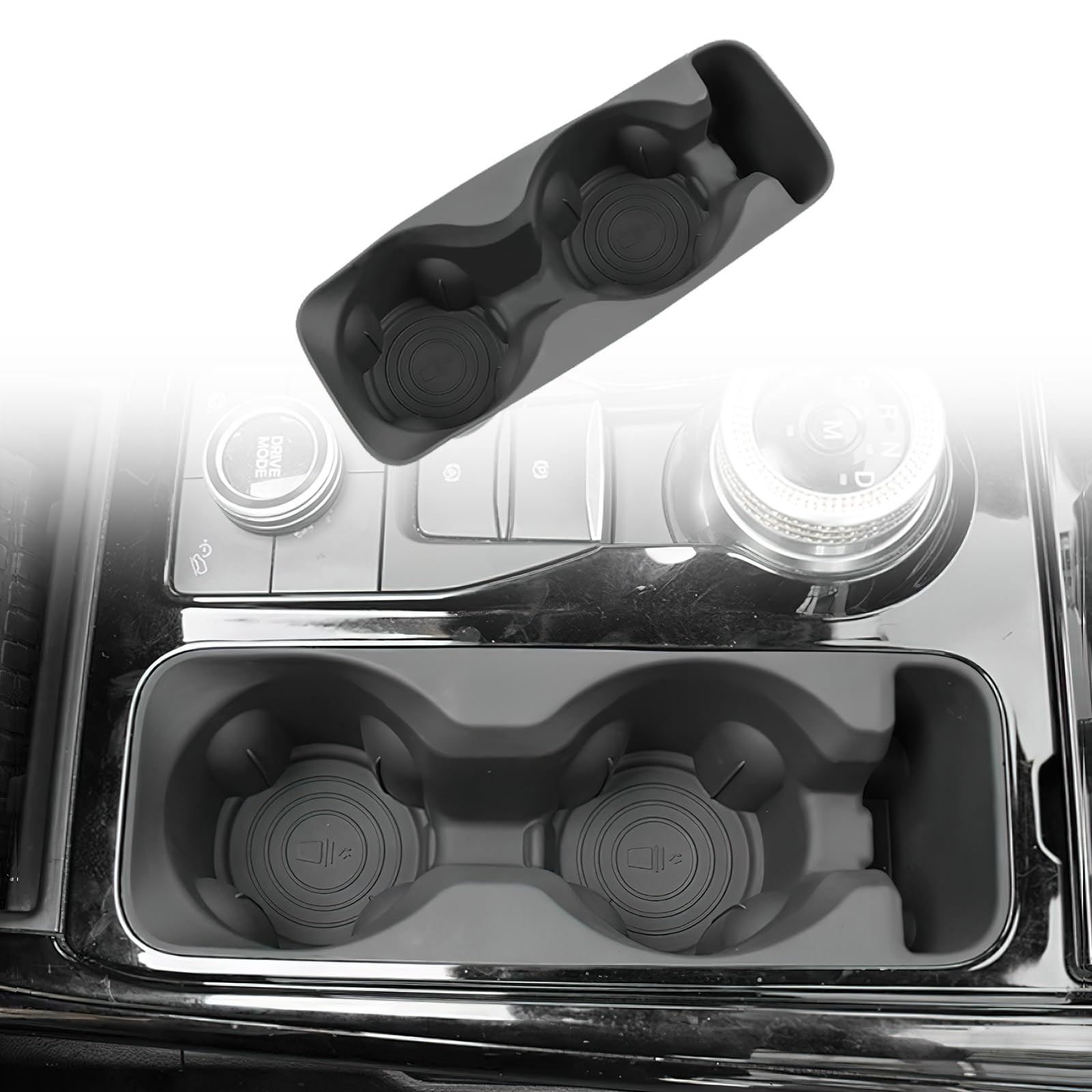 FDAIUN Anti-Rutsch-Center Cup Holder für Ford Explorer 2020 2021 2022 2023 2024 Silikon Center Control Storage Zubehör von FDAIUN