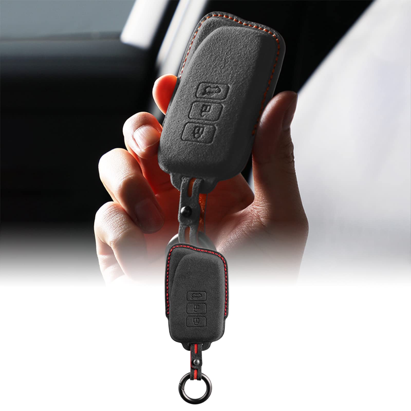 FDAIUN Für Lexus ES GX RX LX ES300h ES350 US200 US260h Schutzhülle Schlüsselhülle Cover Smart Car Key Case Schlüsselanhänger Schwarz von FDAIUN