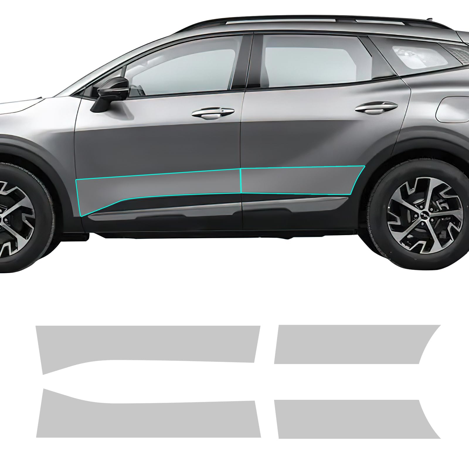 FDAIUN PPF Lackschutzfolie für K-ia Sportage 2023 2024 TPU PPF Folie Schutzfolie Transparent Zubehör (Untere Tür 4St) von FDAIUN