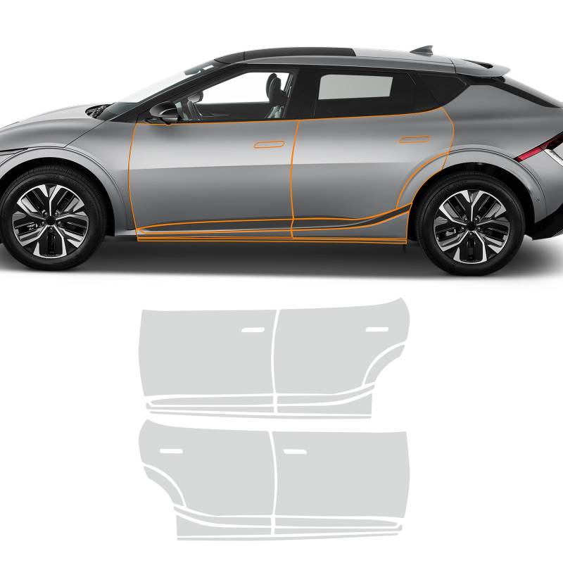 FDAIUN PPF Lackschutzfolie für Kia EV6 GT Baureihe 2022 2023 TPU PPF Folie Schutzfolie Transparent Schutzfolie Zubehör (Tür+Seitenschweller 16St) von FDAIUN