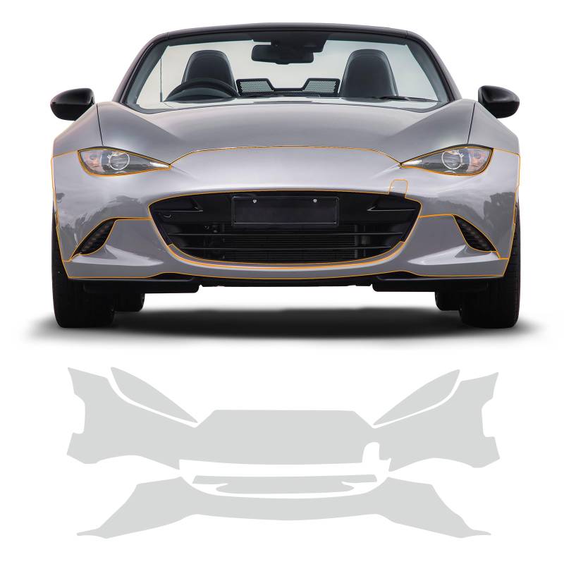 FDAIUN PPF Lackschutzfolie für Mazda MX-5 2016-2023 TPU Schutzfolie Transparent Schutzfolie Auto-Frontstoßstangen+Scheinwerfer Zubehör 5Stücks von FDAIUN