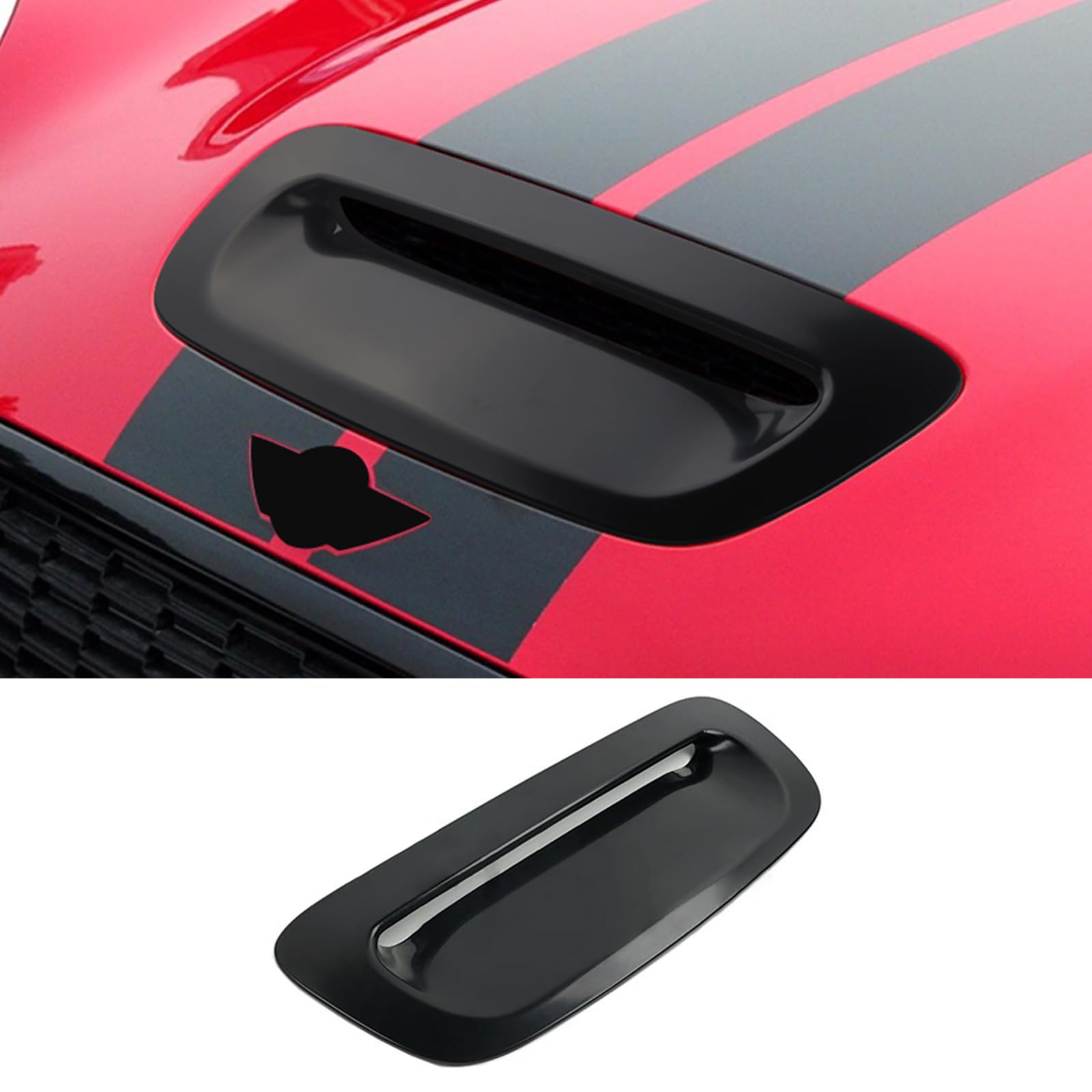 FDAIUN Vordere Motorhauben Entlüftungsblende für Mini Cooper S R56 R55 R57 R58 R59 ABS Auto Hood Vents Abdeckung Luftauslassabdeckung Ersatzzubehör (Schwarz) von FDAIUN