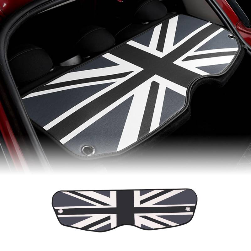 FDAIUN für BMW Mini Cooper R60 Countryman Leder Kofferraum Premium Antirutsch Passend Schutzmatte Antirutschmatte Auto Zubehör (Union Jack Grau) von FDAIUN