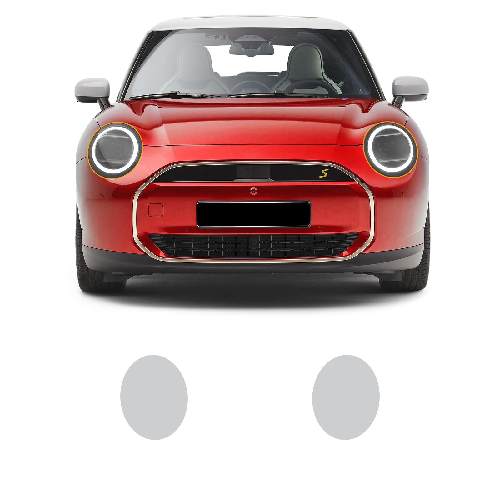 FDAIUN für Mini J01 Cooper Se 2024 Auto-Lackschutzfolie Vorgeschnitten TPU Transparent Selbstklebend Regenfest Wasserdicht HD Kratzfest zubehör (Scheinwerfer 2St) von FDAIUN