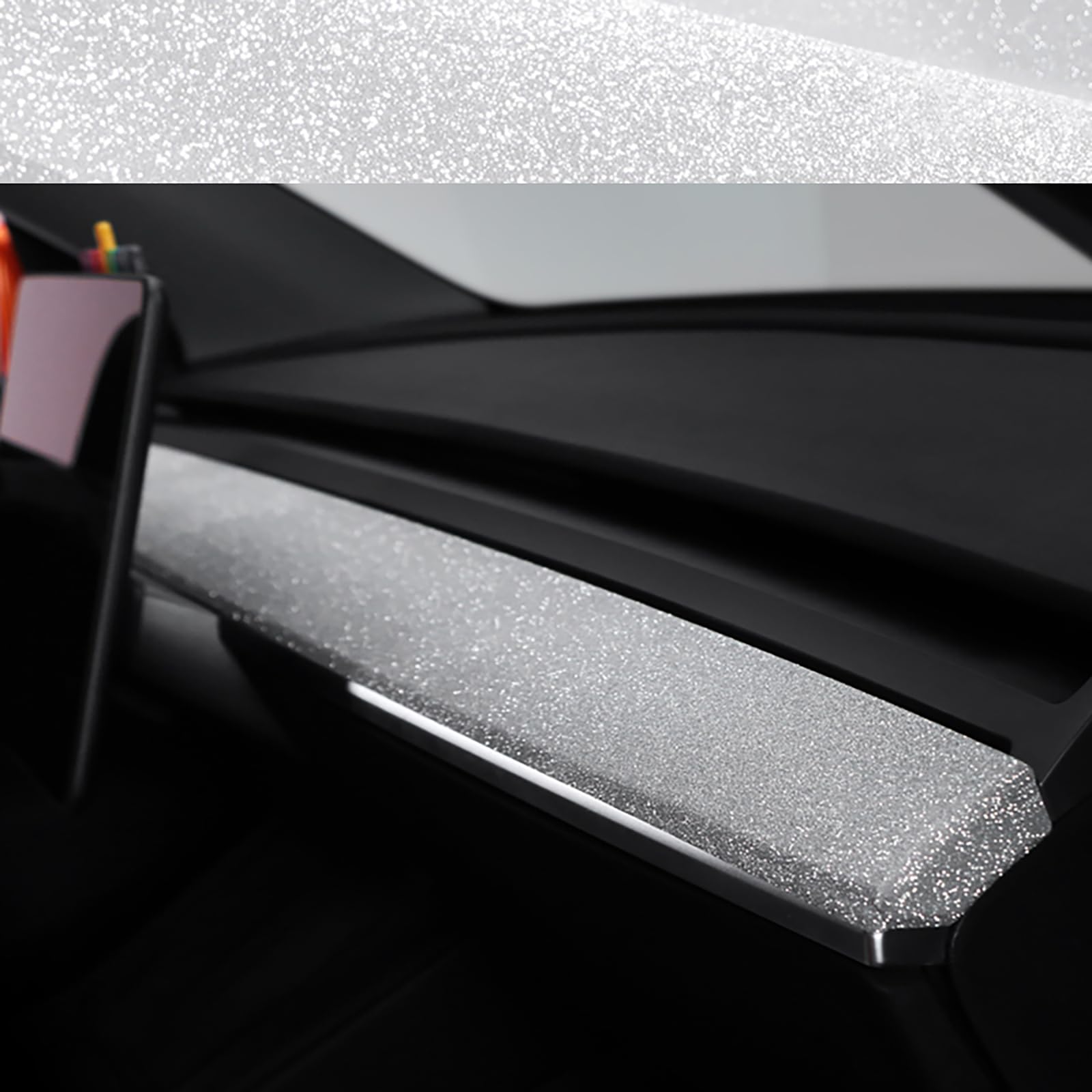 FDAIUN für Tesla Model Y 2020-2024 Model 3 2017-2024 Armaturenbrett-Abdeckung Bling Diamond Dash Wrap Türverkleidung Dashboard Cover Armaturenbrett Innendekoration Zubehör von FDAIUN