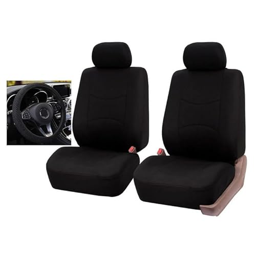 FDCYQW Auto Sitzbezüge für VW Caddy V 2020 2021 2022 2023, Allwetter rutschfest Atmungsaktiv Schonbezug-Set Innenraum Protectors Accessories,X/Black von FDCYQW