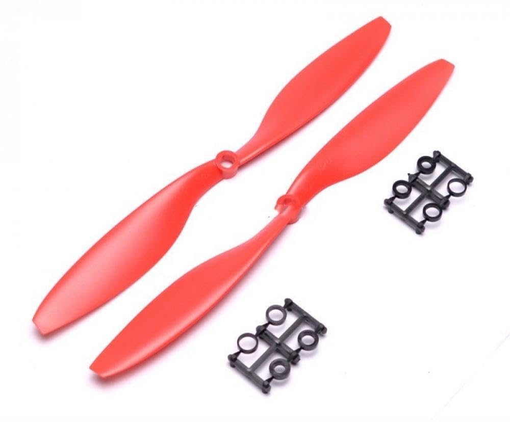 10 x 4,5 Zoll 1045 1045R CW CCW Propeller Kompatibel mit F550 F450 S500 S550 RC QuadCopter kompatibel mit Multi-Copter 6/12 Paar ABS(6 Pairs Red) von FDhRyTF