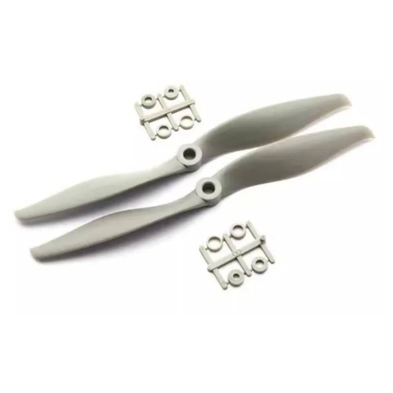 2 Stück Nylon-Drohnenpropeller, kompatibel mit 1070 1155 1170 1260 1280 6040 7050 9060 1050 1060, graue Farbe, Hubschrauber-Requisiten(Grey-11x5.5 inch) von FDhRyTF