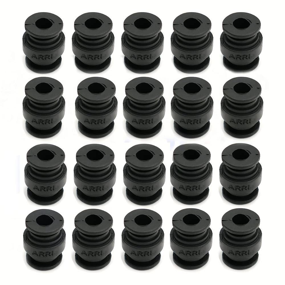 20 Stück vibrationsdämpfende Gummi-Stoßdämpfer-Kugel, kompatibel mit Kamera und Action-Kameras(BLACK 20PCS) von FDhRyTF