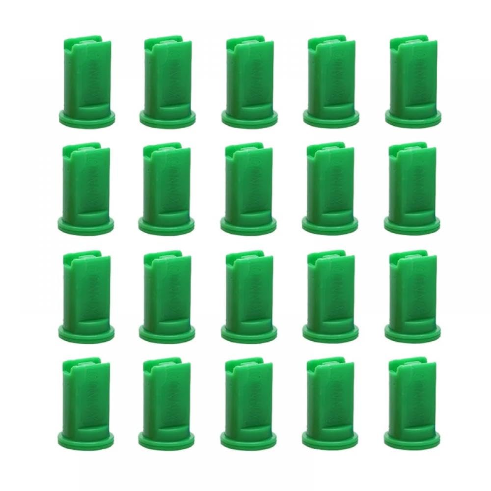 20PCS Flache Fan Spray Düsen Kompatibel mit RC Pflanzen Schutz Drohnen Kompatibel Winddicht Landwirtschaftliche Zerstäubung Sprinkler Köpfe(GREEN 015) von FDhRyTF