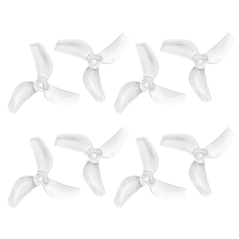 4 Paar 3-31 mm CW CCW 1219S Ultraleichte Propeller Kompatibel mit FPV Tinywhoop-Drohnen, kompatibel mit 0702 29000KV-Motoren, DIY-Teile(Transparent) von FDhRyTF