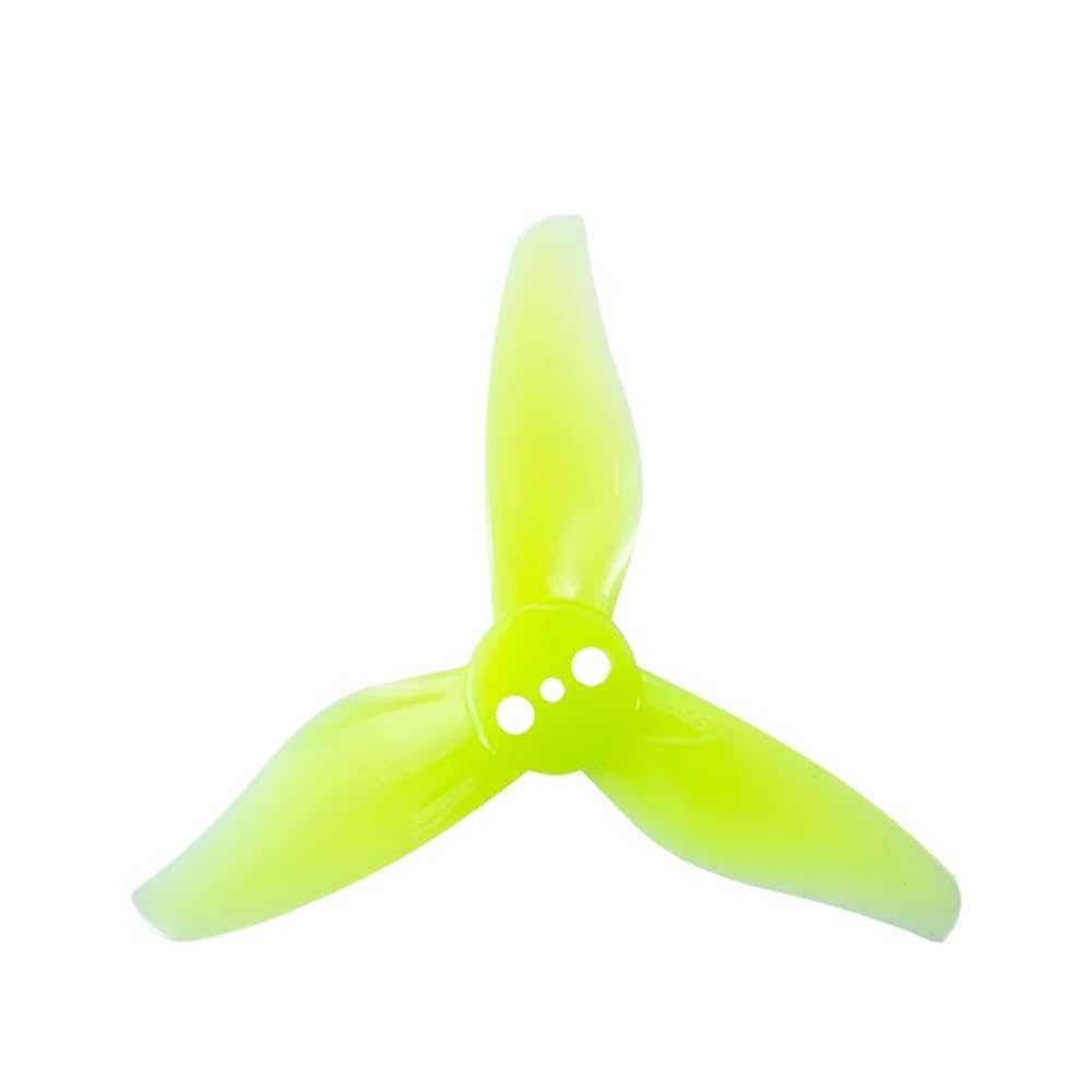 4 Paar 3 Zahnstocher-Propeller Kompatibel mit 2-Zoll-Drohnen Hurricane 2023, kompatibel mit 1 mm 1,5 mm Kompatibel mit RC FPV Racing Freestyle(4Pairs Yellow 1mm) von FDhRyTF