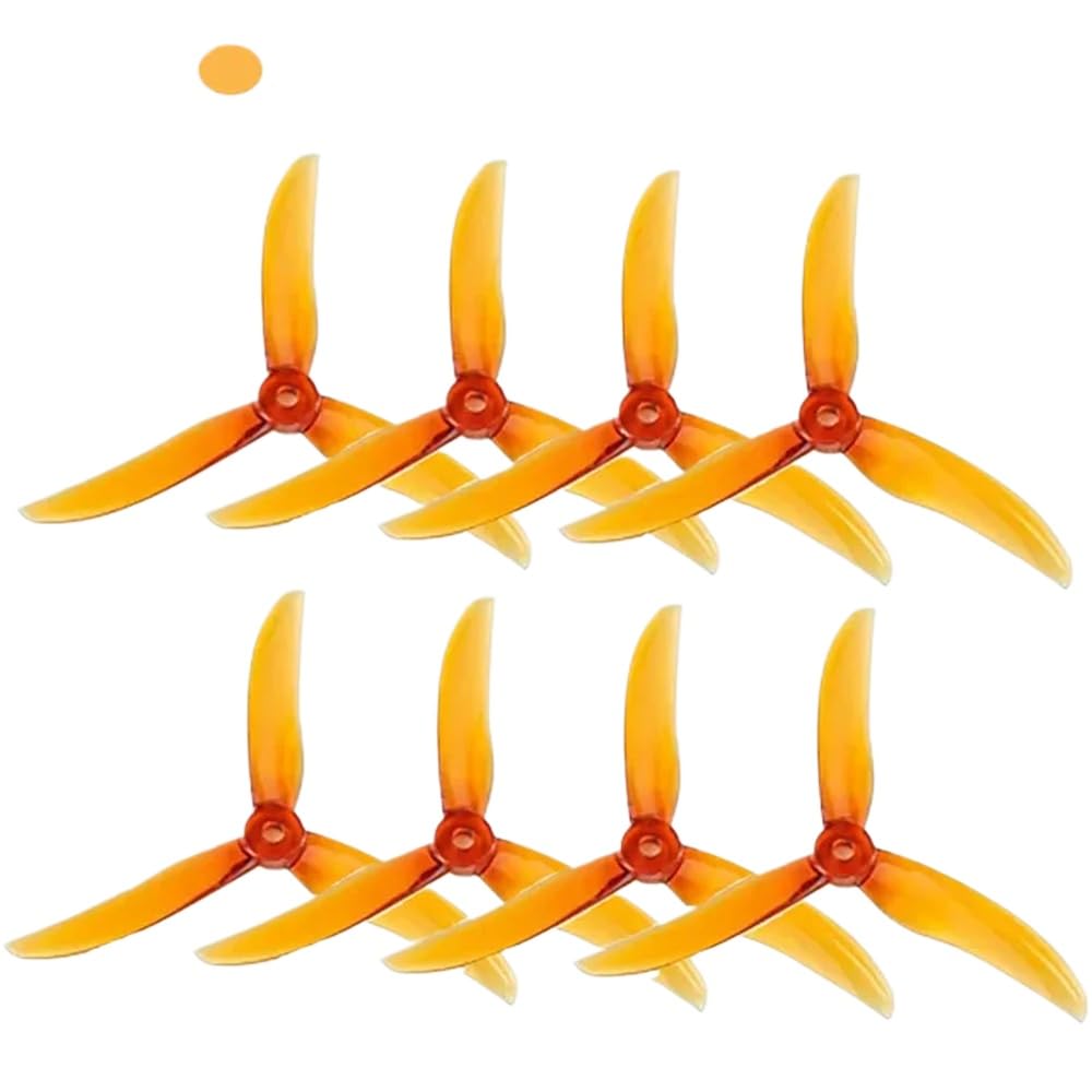 4 Paar 5 Zoll 3 Propeller Kompatibel mit True X Frame Kits, kompatibel mit MANTA V2 Axisflying BlackBird V2 BB39(4pairs Orange) von FDhRyTF