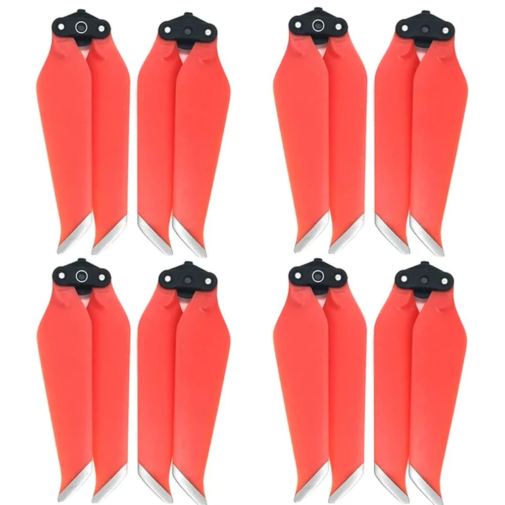 4 Paar geräuscharme Klapppropeller mit Schnellverschluss Kompatibel mit 2 Pro Zoom-kompatibles Drohnenzubehör 8743 Geräuschreduzierung(4 Pairs Red) von FDhRyTF