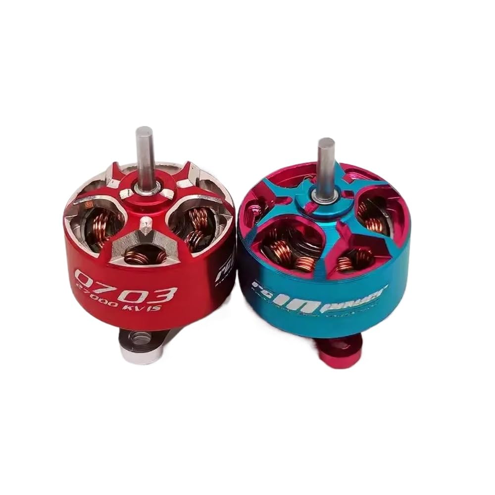 4 Stück Rcinpower Gts V3 0703 23000kv 27000kv Motoren Doppelkugellager Bürstenloser Motor kompatibel mit RC FPV Racing Drone(4PCS 23000kv Blue) von FDhRyTF