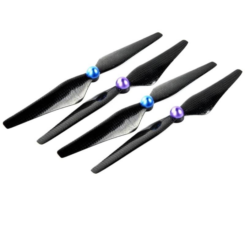 4 oder 8 Stück selbstsichernder Carbonfaser-Propeller CW CCW, kompatibel mit Phantom 3 Standard Professional Advanced Drohnen(Blue Purple 4pcs) von FDhRyTF