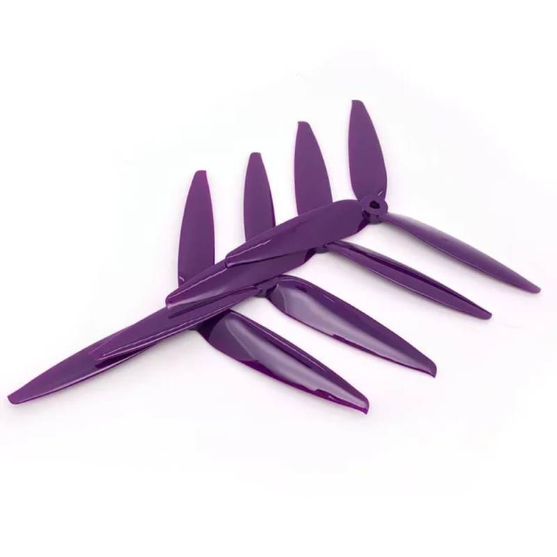 4 stücke 7040 7 Zoll Drei Propeller CW CCW Kompatibel Mit Mark4 7 zoll Rahmen RC Drone FPV Racing quadcopter DIY Zubehör(4Pcs 7040 Purple) von FDhRyTF