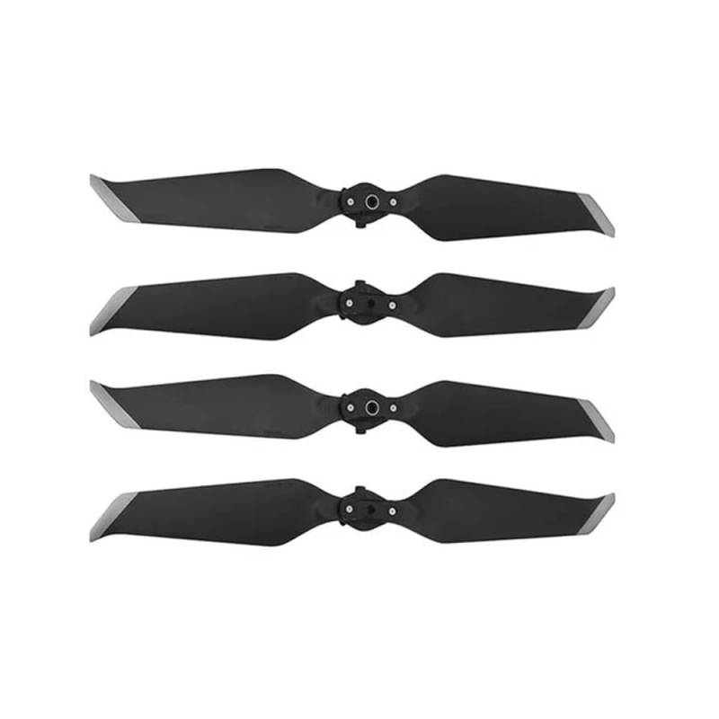 4er- oder 8er-Pack Propeller Kompatibel mit kompatibles 2 Pro Zoom 8743 Geräuscharmes Schnellspanner-Faltgeräuschreduzierungs-Drohnenzubehör(Black Silver 4pcs) von FDhRyTF