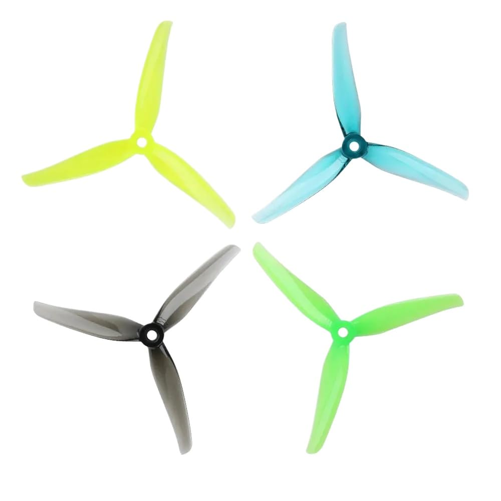 6 Paar 5-Zoll-Drei- und Drei-Propeller, kompatibel mit XING-E 2207-Motoren Kompatibel mit FPV-Renndrohnen, einschließlich Nazgul F5 5140(6pairs F5 green) von FDhRyTF