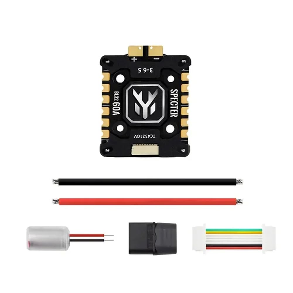 60A 4in1 ESC Kompatibel mit FPV Racing Drone Freestyle 3-6S BL32 128K mit Kühlkörper 20x20mm kompatibel mit HGLRC Spectre von FDhRyTF