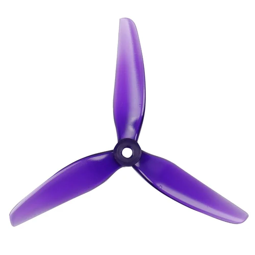 8 Stück Tri-Propeller 5 Zoll Kompatibel mit FPV Drone Racing und RC Helicopter Kameras(PURPLE) von FDhRyTF