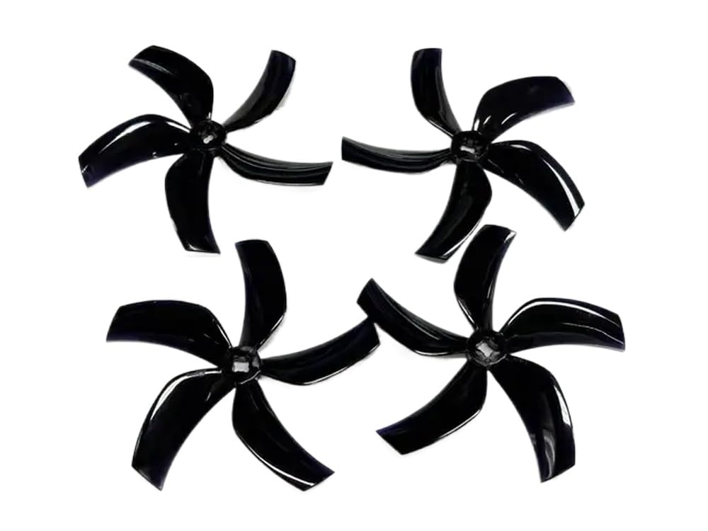 90-mm-5-PC-Propeller mit Kanal, kompatibel mit 35-Zoll-Cinewhoop- und FPV-Renndrohnen-Ersatzteilen – 2 Paar(Black 1.5mm) von FDhRyTF