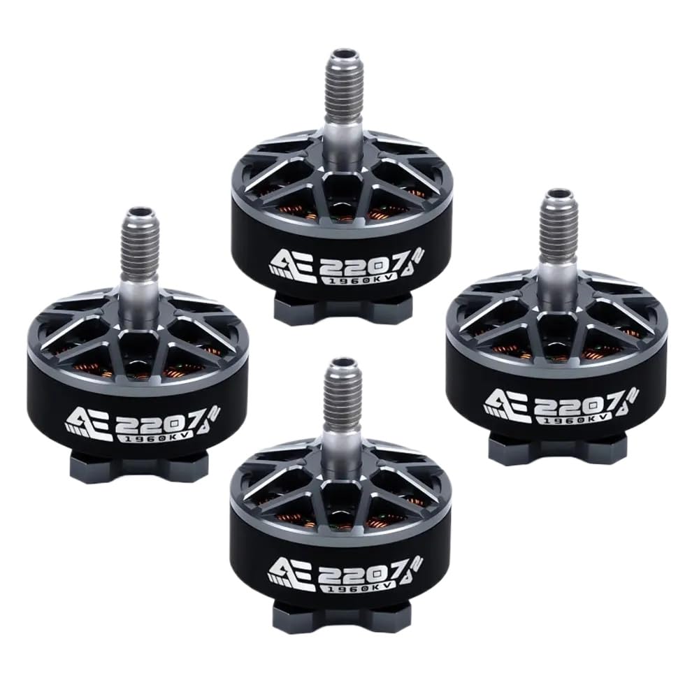 Bürstenloser Motor 1860 kV 1960 kV 4 bis 6 s Lipo Kompatibel mit 5-Zoll-Propeller kompatibel mit Traversing-Drohnen 5 mm Welle Axisflying Ae2207 V2(4pcs 1860KV) von FDhRyTF