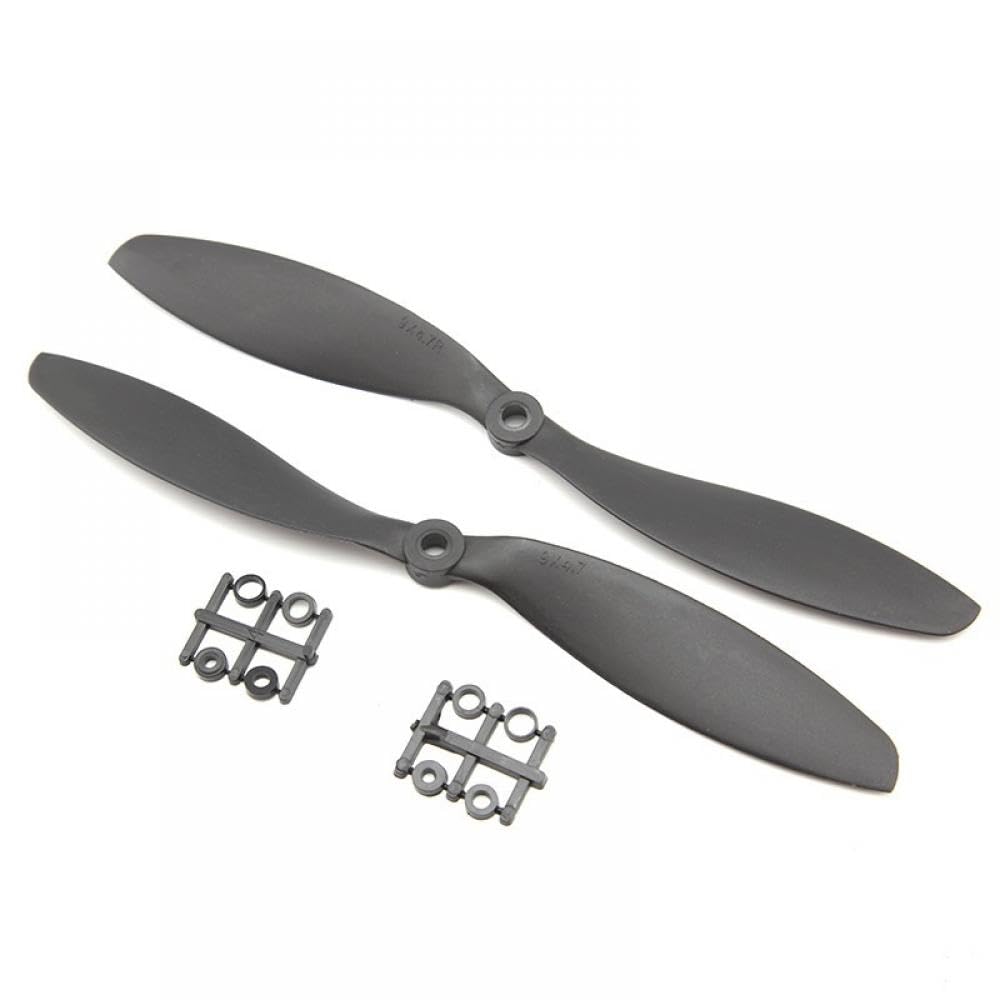 Carbon Nylon Propeller 7038 8038 8045 9047 1038 1045 1050 1147 1245 mit Adapter kompatibel mit RC Multirotor Flugzeug und Starrflügel(1PAIR 1238) von FDhRyTF