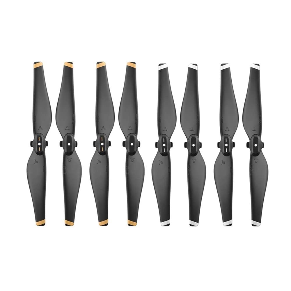 D Air Drone Propeller Set mit 8 Ersatz-Schnellspannpropellern, kompatibel mit D Air Drone Screw Wing Fan Zubehör(BLACK GOLD WHITE) von FDhRyTF