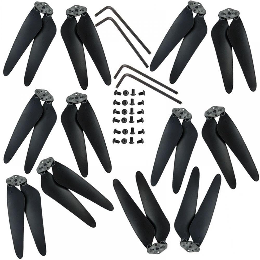 F11 Pro 4K Kompatible Ersatzteile Abdeckung Beine Arm Propeller Körper Shell Kompatibel mit Kamera RC Quadcopter Drone Zubehör(12PCS BLADES) von FDhRyTF