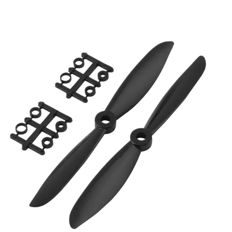 FDhRyTF 2 Stück Schwarze Propeller CW CCW kompatibel mit Quadcopter Prop 5030 5045 6030 6045 8045 6x4,5 Kompatibel mit QAV250(2Pcs 5045 Propeller) von FDhRyTF