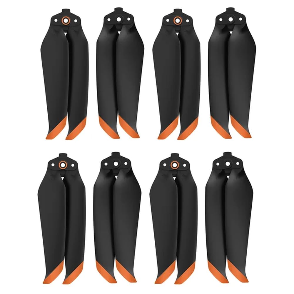 FDhRyTF 4 Paar geräuscharme 7238F-Propeller, kompatibel mit Air 2 und AIR 2S-Schnellspanner Kompatibel mit Air2- und 2S-Drohnenzubehör(4 Pairs Orange) von FDhRyTF