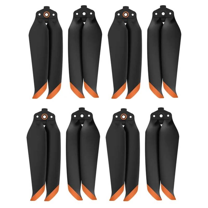 FDhRyTF 4 Paar geräuscharme 7238F-Propeller, kompatibel mit Air 2 und AIR 2S-Schnellspanner Kompatibel mit Air2- und 2S-Drohnenzubehör(4 Pairs Orange) von FDhRyTF