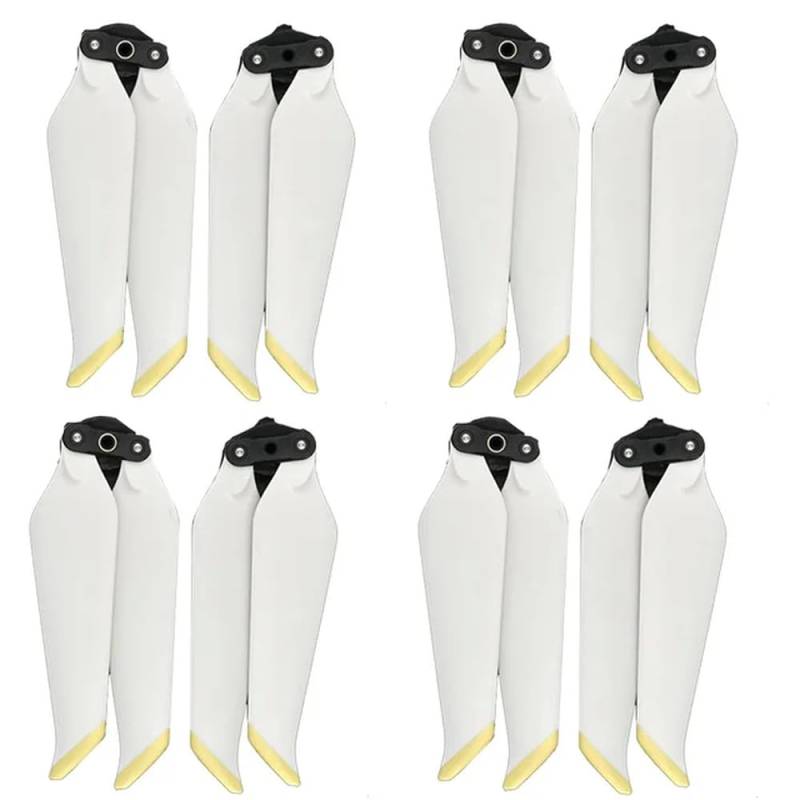 FDhRyTF 4 Paar geräuscharme Klapppropeller mit Schnellverschluss Kompatibel mit 2 Pro Zoom-kompatibles Drohnenzubehör 8743 Geräuschreduzierung(4 Pairs White) von FDhRyTF