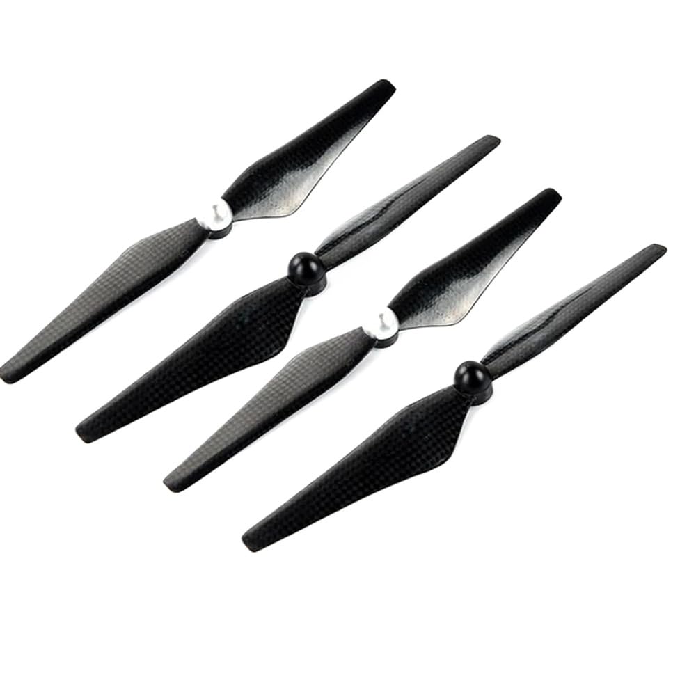 FDhRyTF 4 oder 8 Stück selbstsichernder Carbonfaser-Propeller CW CCW, kompatibel mit Phantom 3 Standard Professional Advanced Drohnen(Black Silver 4pcs) von FDhRyTF