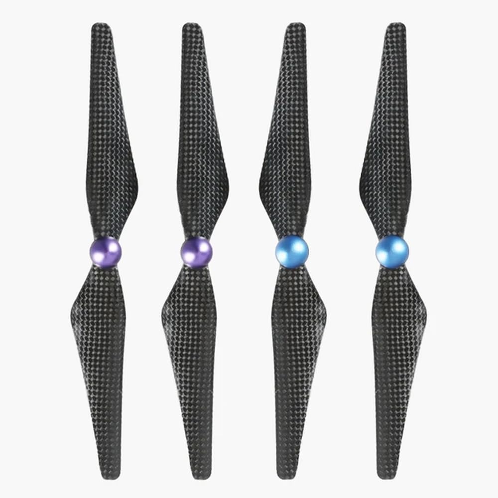 FDhRyTF 4-teiliges Set Kohlefaser-Propeller 9450F kompatibel mit Phantom 2 Phantom 3 Drohnenzubehör Ersatz(4pcs Blue Purple-2) von FDhRyTF