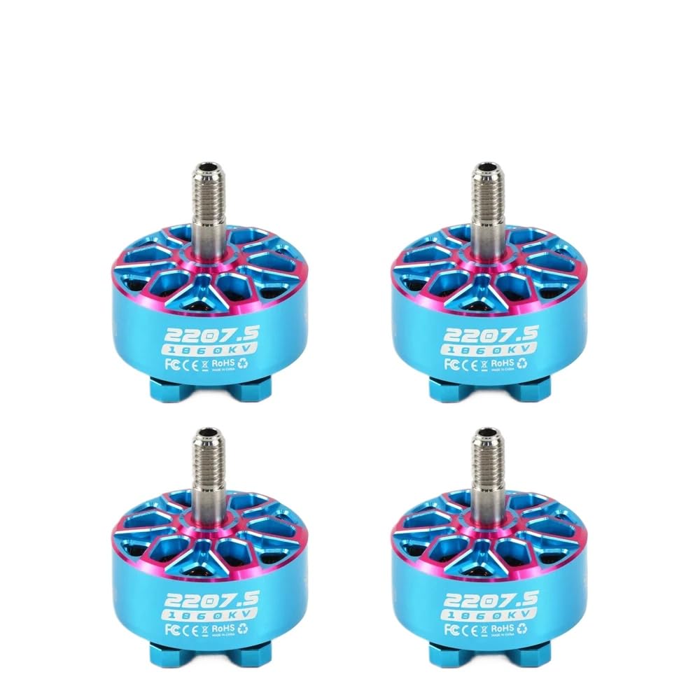 FDhRyTF Bando 2207 2207.5 1960KV FPV-Brushless-Motor, kompatibel mit 5-Zoll-Freestyle- und Cinema-Drohnen, 6S Lipo 5-mm-Ausgangswelle(4PCS 1860KV) von FDhRyTF