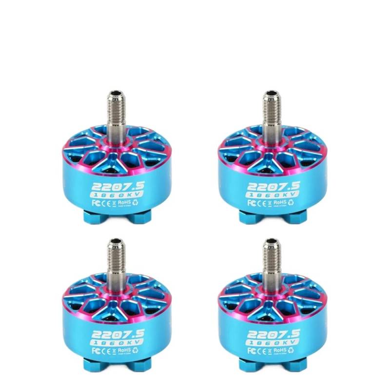 FDhRyTF Bando 2207 2207.5 1960KV FPV-Brushless-Motor, kompatibel mit 5-Zoll-Freestyle- und Cinema-Drohnen, 6S Lipo 5-mm-Ausgangswelle(4PCS 1860KV) von FDhRyTF