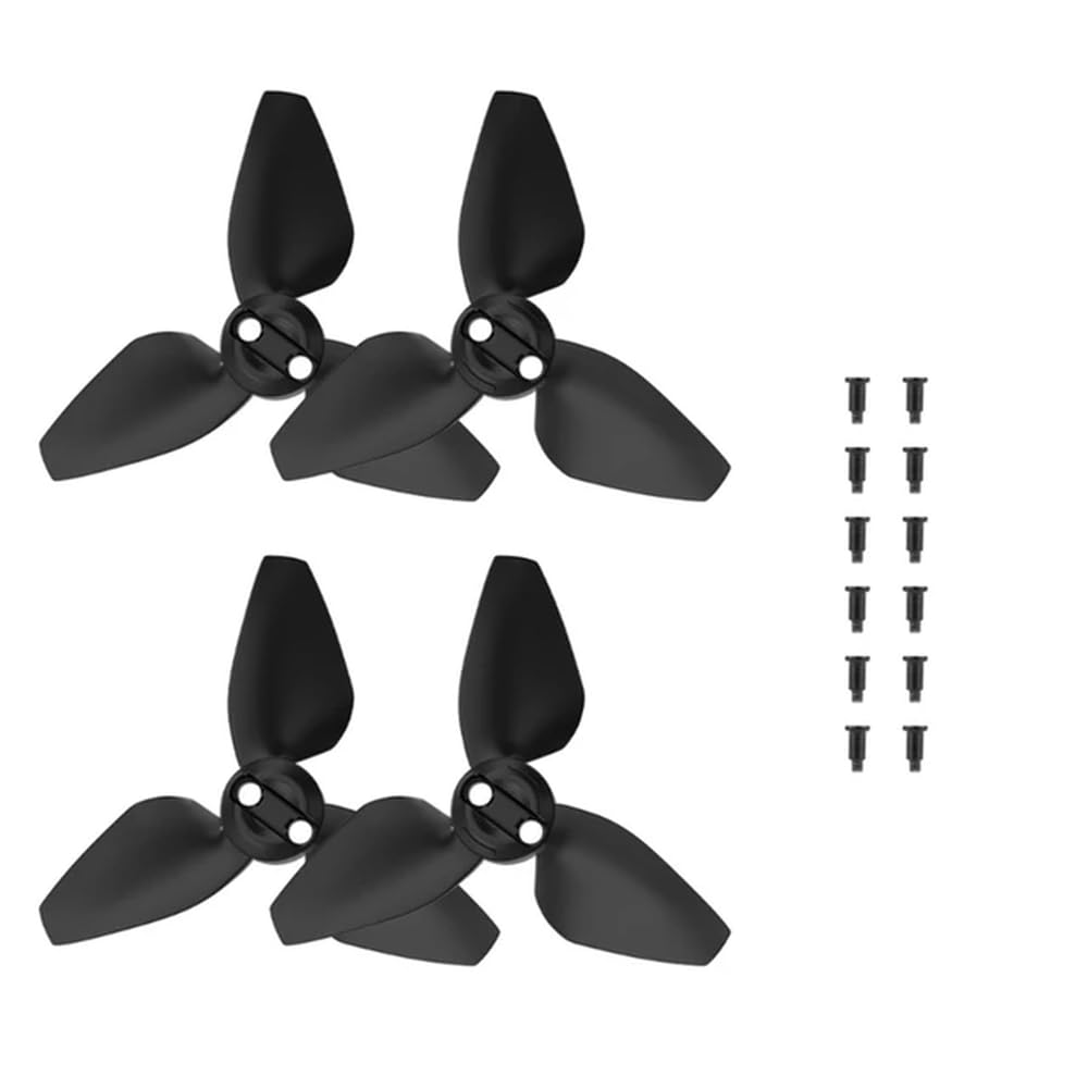 FDhRyTF Leichtes Drohnen-Propeller-Ersatzset Kompatibel mit Taschenflugkameras, kompatibles Flügelzubehör(Black) von FDhRyTF