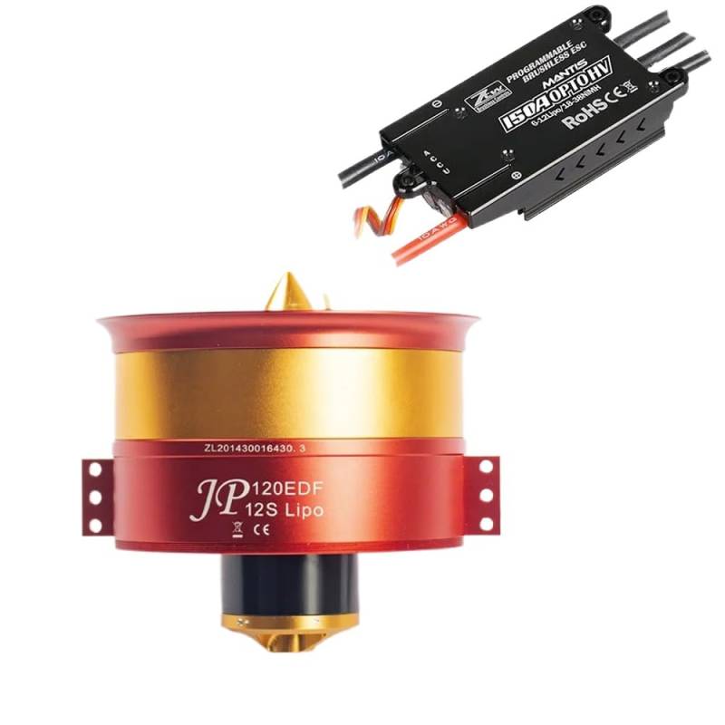 FDhRyTF RC-Elektro-Kanalventilator, Flugzeug-Setup, 50 V, 142 A, 7100 W, 9,3 kg, mit 12 120 mm EDF und 750 kV 5060-Motor(CCW EDF 12S and 150A) von FDhRyTF