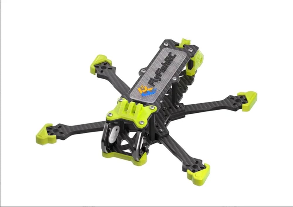 FlyFishRc VX3 VX3.5 Freestyle Frame Kit 3 3,5 Zoll Squashed X T700 Carbon Geeignet Kompatibel mit O3 HD VTX In FPV Racing Drone(VX3 3inch Yellow) von FDhRyTF