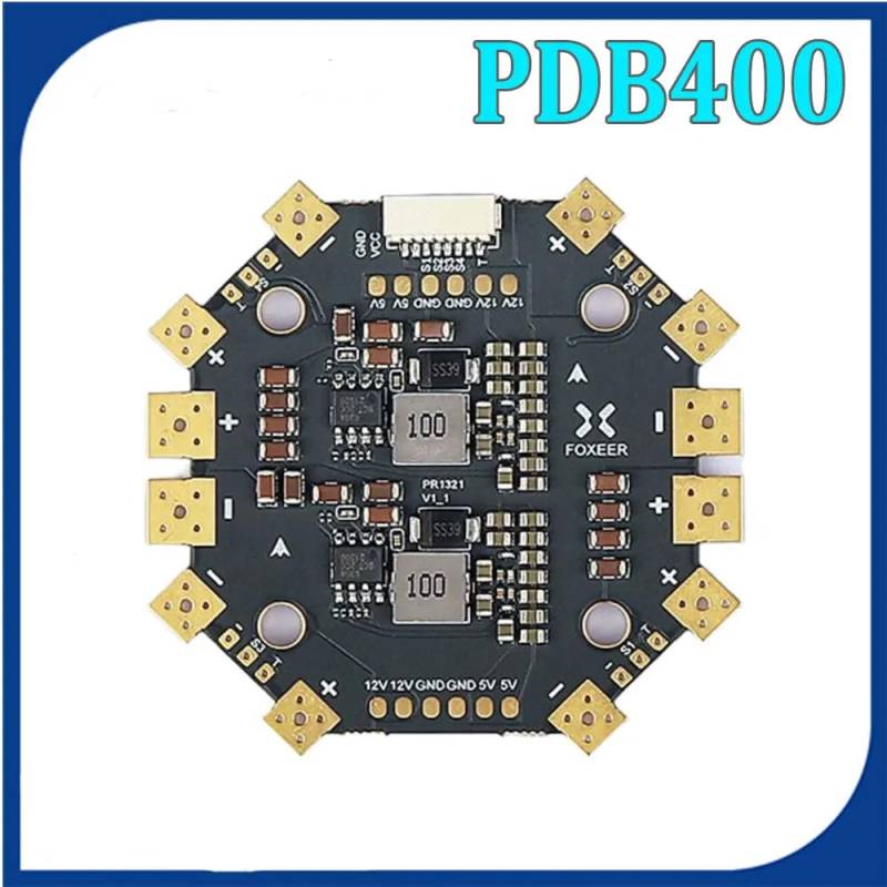 Foxeer PDB400 8S 400A PDB Dual Pad 12 Hubs Kompatibel mit RC Multirotor Flugzeuge Hubschrauber FPV Long Range Cinelifter DIY Teile von FDhRyTF