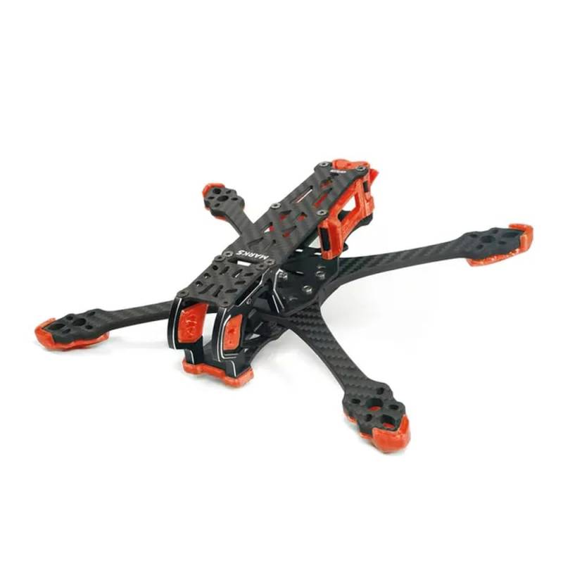 GEP-MK5X O3 Carbonfaserrahmen, kompatibel mit der Mark5-Serie Kompatibel mit DIY RC FPV Quadcopter Freestyle Drone Zubehör(Pro Orange) von FDhRyTF